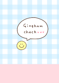 ginghamcheck pink and light blue