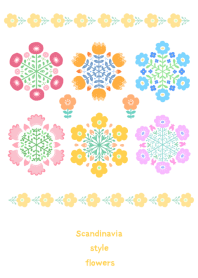 Scandinavia style flowers women theme