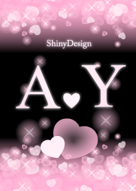 A&Y イニシャル 運気UP!ピンクハート