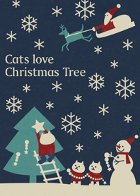 Cats love Christmas Tree