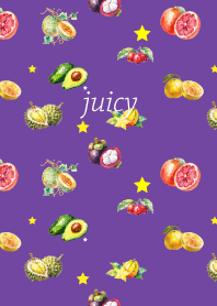 juicy fruits on purple