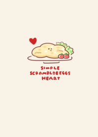 simple Scrambled eggs heart beige