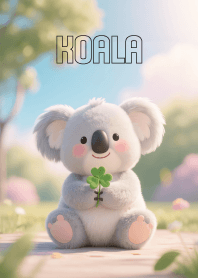 Cute Koala And Clover Leaf (JP)