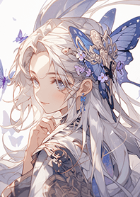 漂亮の藍紫蝶少女❤️