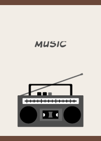 radio cassette recorder2 on brown