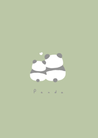 Cuddling Panda/ pistachio