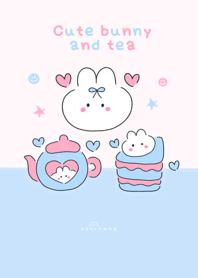 Cute bunny and tea :)