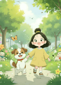 Girl and Puppy V.10