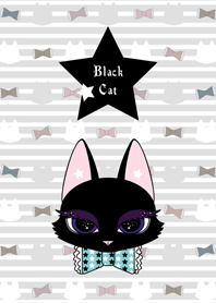 Black cat and star