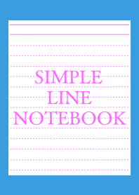 SIMPLE PINK LINE NOTEBOOK-BLUE-YELLOW