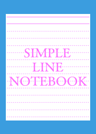 SIMPLE PINK LINE NOTEBOOK/BLUE/YELLOW
