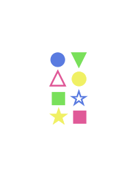 Square, circle, star, triangle design