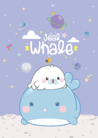 วาฬแมวน้ำอุ๋งๆ มินิ กาแล็กซี สีม่วง