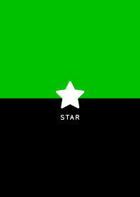 Simple Lucky Star/Black&Vivid Green