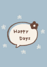 Happy Days/Blue & Beige,