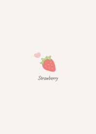 Strawberry and Heart (beige)