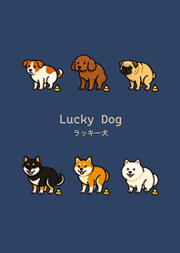 Lucky Dog Send gold(Midnight Blue)