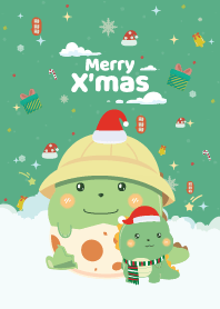 Merry Christmas Chic Cloud Light Green