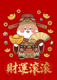 可愛寶貝柴犬-財運滾滾