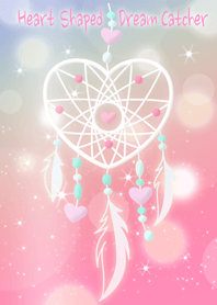 Heart-shaped dream catcher of love