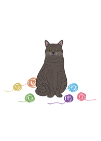 かわいい糸玉(トラ猫)