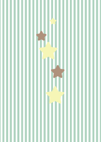 パステルカラー ストライプ-ミント-