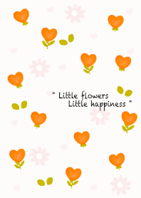 Little orange heart flowers