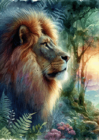 Lion King of the Morning Light