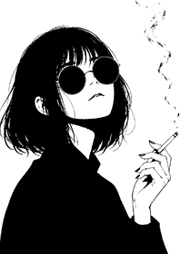 黑白女孩｜冷調極簡風#6