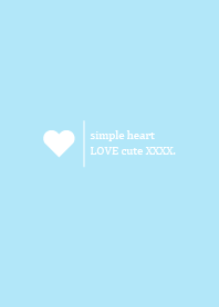 simple love heart Theme Happy blue
