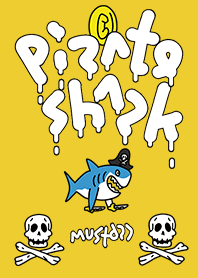 PIRATE SHARK mustard yellow.