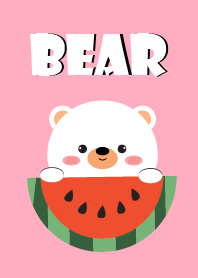 Cute White Bear theme Vr.1