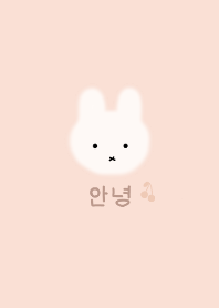 韓国語着せかえ cherry rabbit/pink beige
