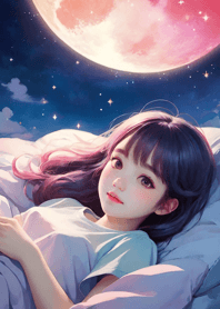 Comfortable day on the bed girl cE7861