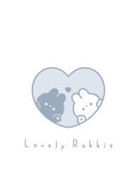 กระต่ายและหัวใจ | pale blue gray