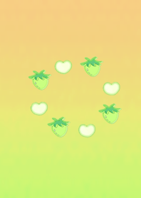 Lucky strawberry heart light green
