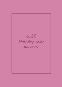 birthday color - June 26