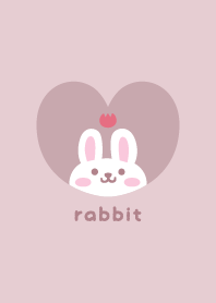 กระต่าย3ดอกทิวลิป[สีชมพูคอรัล]