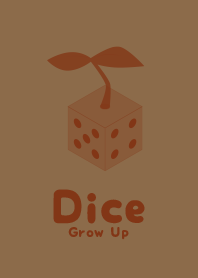 Dice Grow up  Brick red