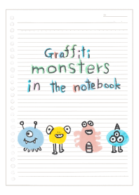 Graffiti monsters in the notebook
