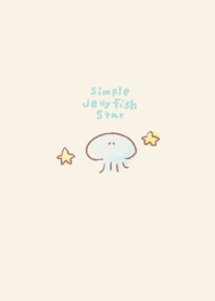 シンプル クラゲ 星 ベージュ