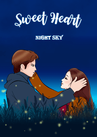 My sweet heart couple : The night sky