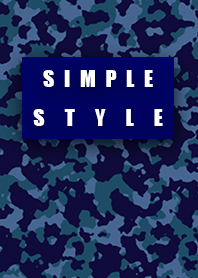 Simple style navy blue camouflagepattern