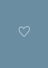 Blue beige. Hand-drawn loose heart.