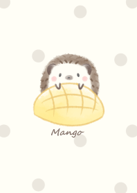 Hedgehog and Mango* -beige- dot