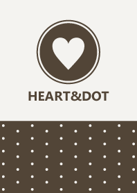 HEART&DOT -BROWN-