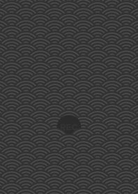 日本 ウェーブ 波 パターン 模様 ブラック