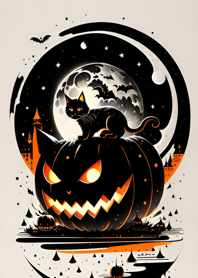 halloween cat 80B2B4