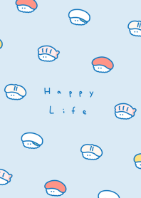 Small Sushi / aqua blue.