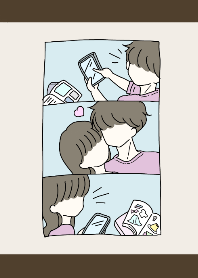 男の子と女の子◎カップル/くすみカラー2